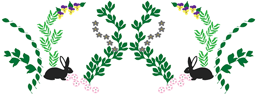 Motif de base lapin 1 fond blanc CatMat creation digitale